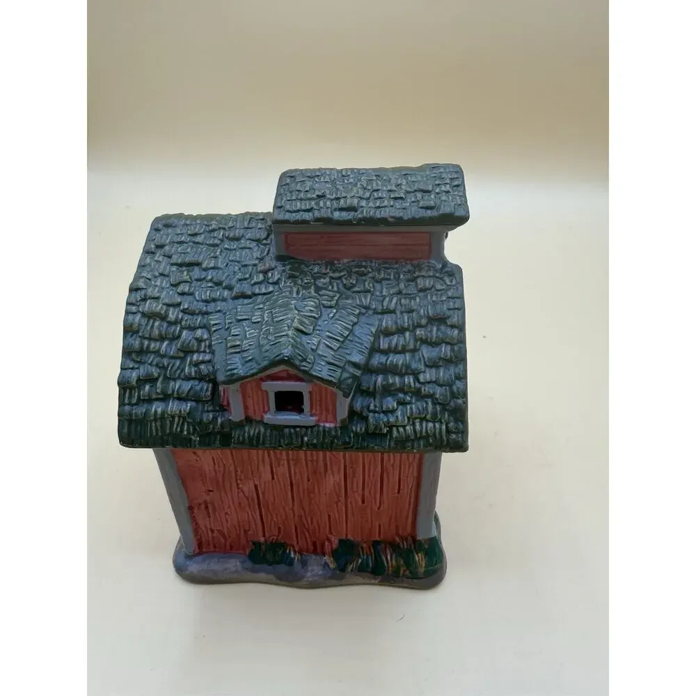 Halloween Haunted Barn Ceramic Tealight Candle Holder Scarecrow Ghost Pumpkin - Picture 2 of 6